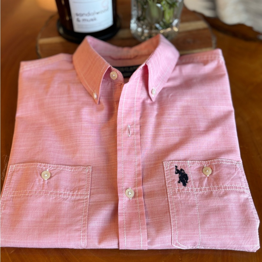 U.S. Polo Assn. Men’s Button Down Short Sleeve Shirt Size M NEW